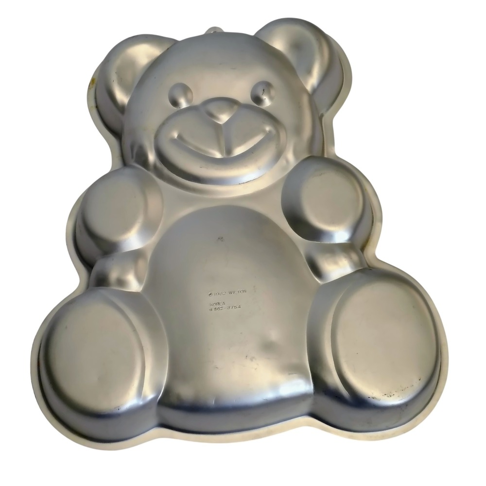 Vintage 1982 Wilton #502-3754 Huggable Teddy Bear Aluminum Cake Pan Retired